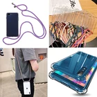 Прозрачный мягкий чехол для телефона из ТПУ для Google Pixel 2 3 3A 4 4A 5 XL, ремешок через плечо с петлей, чехол для троса