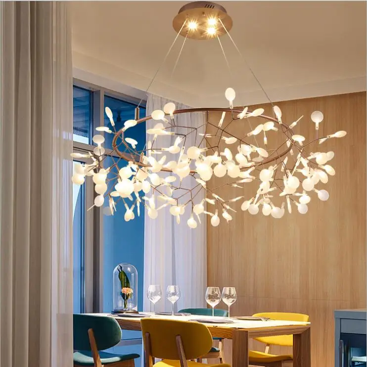 Современная светодиодная люстра светильник стильная в виде ветки дерева