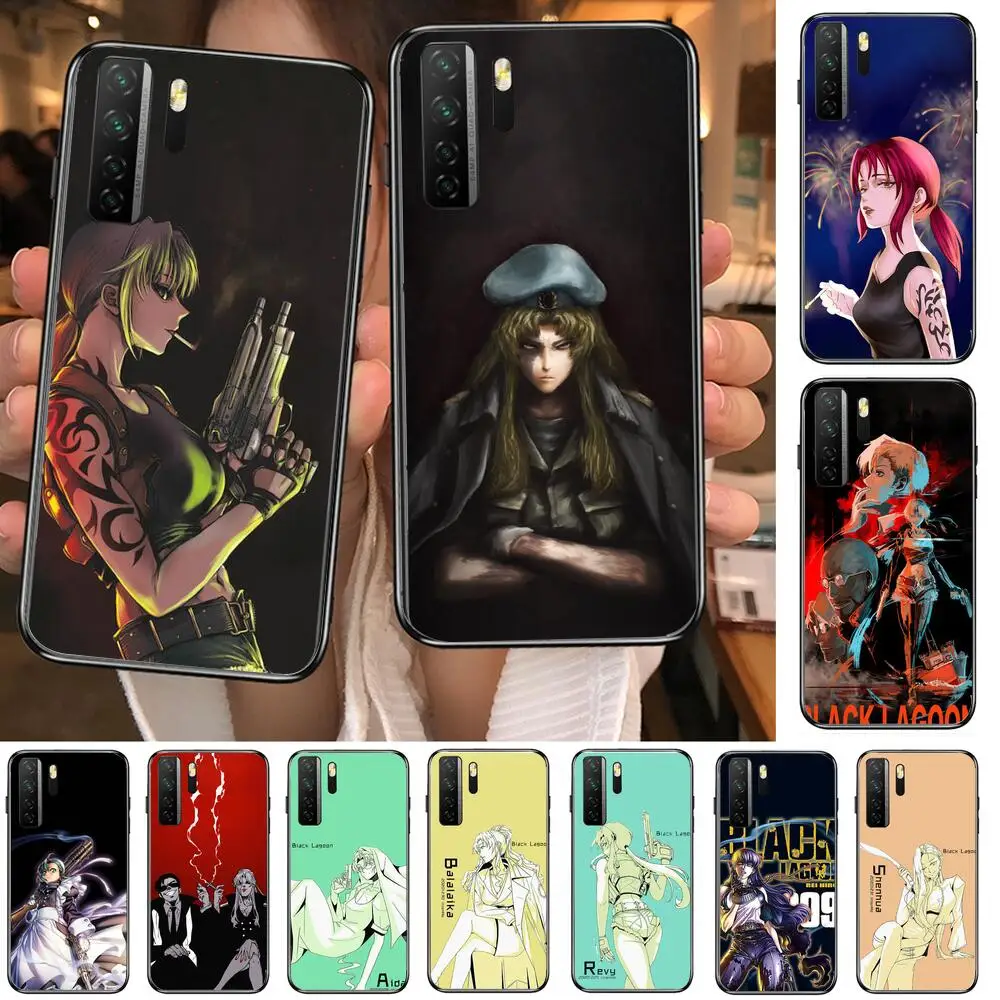 

anime black lagoon Black Soft Cover The Pooh For Huawei Nova 8 7 6 SE 5T 7i 5i 5Z 5 4 4E 3 3i 3E 2i Pro Phone Case cases