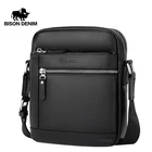 BISON DENIM классическая черная Мужская сумка из натуральной кожи, деловая сумка через плечо для iPad, мужская сумка-мессенджер, повседневная мужская сумка N2845