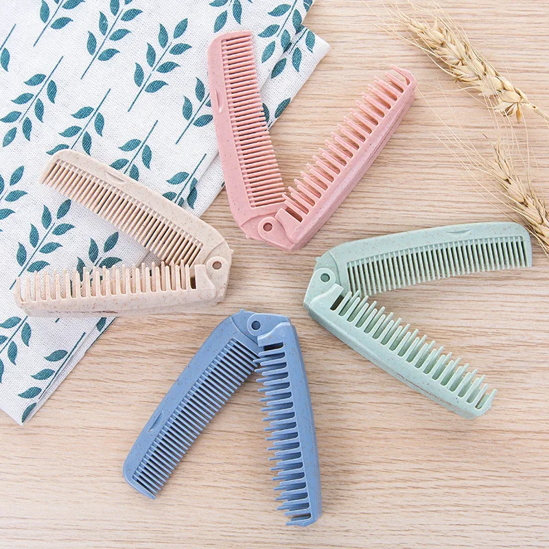 

two in a bag!2157 portable wheat comb, portable make-up comb, hairdresser, household long hair antistatic compact comb