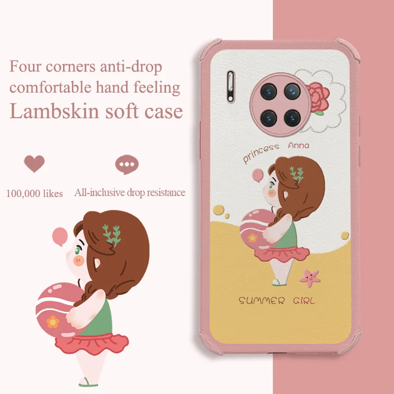 

Ball Princess Phone Case For Huawei Mate 30 30Pro 30Lite Pro Lite Liquid Silicone Cover