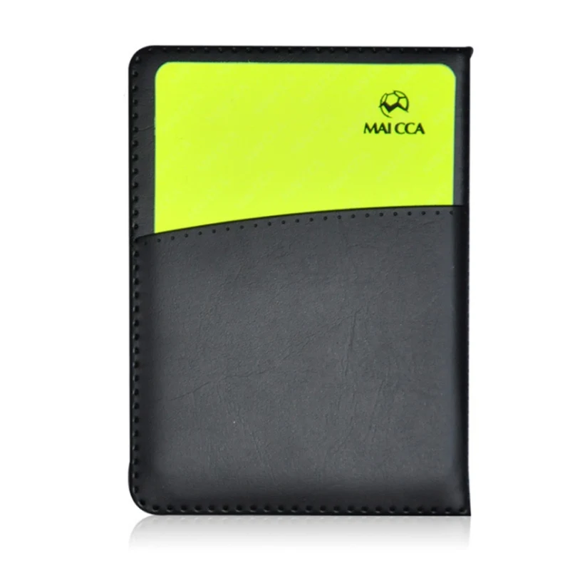 Портативный спортивный футбольный рефери кошелек блокнот с красной картой и