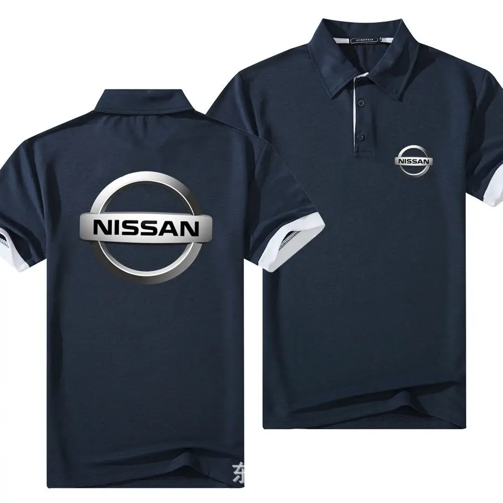 Mens Polo Shirt for NISSAN Brands Clothing 2019 Short Sleeve Summer Man Black Cotton Poloshirt Men Plus Size Shirts K | Автомобили и