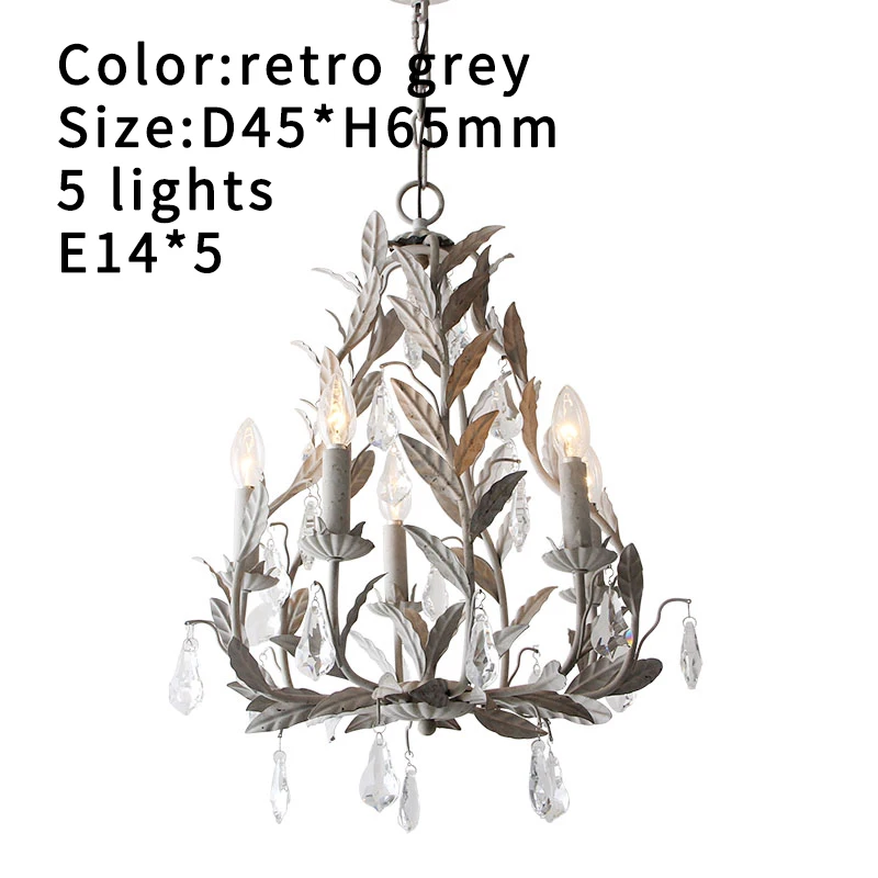 Vintage metal chandeliers with K9 crystal lustre classic country style antique drop lighting for hallway corridor hanging lights | Лампы и