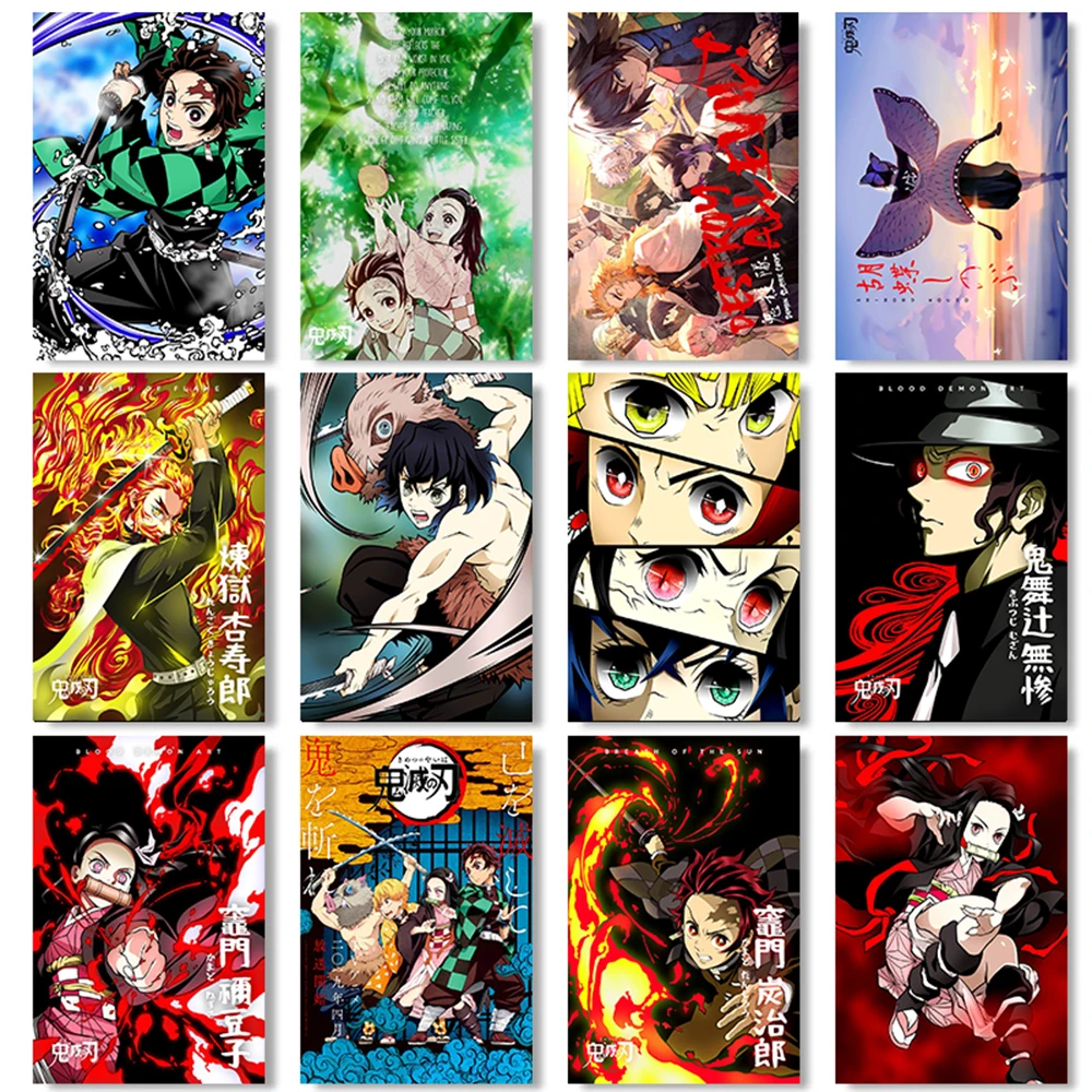 

Japanese Demon Slayer Anime Poster Character Canvas Painting Print Cuadros Poster Bedroom Living Kids Room Sofa Wall Decor