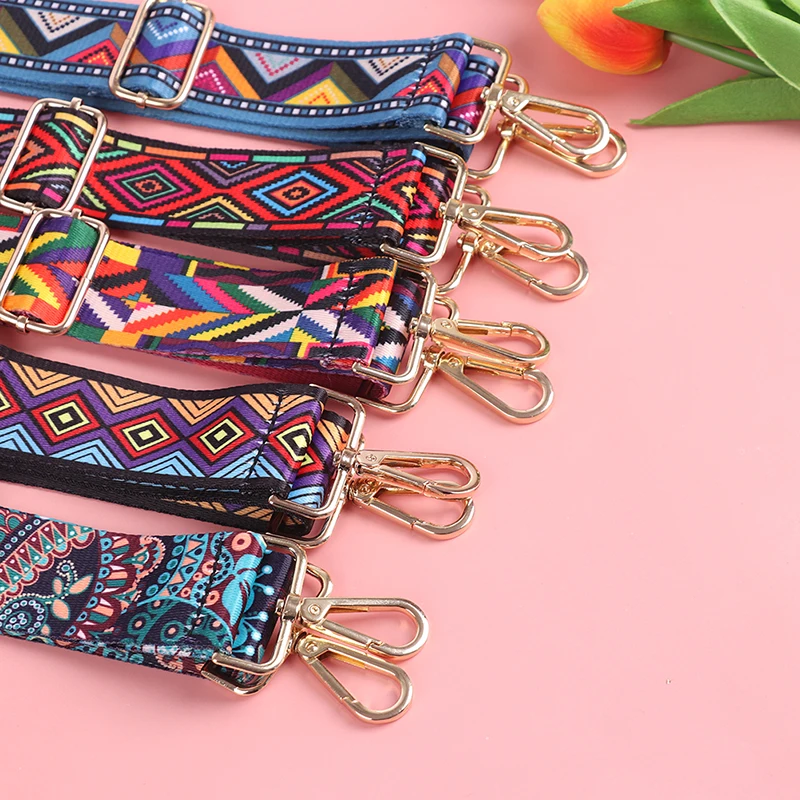 140 Cm O Bag Handle Bag Strap For Women Removable DIY Shoulder Rainbow Handbag Accessories Cross Body Messenger Nylon Bag Straps