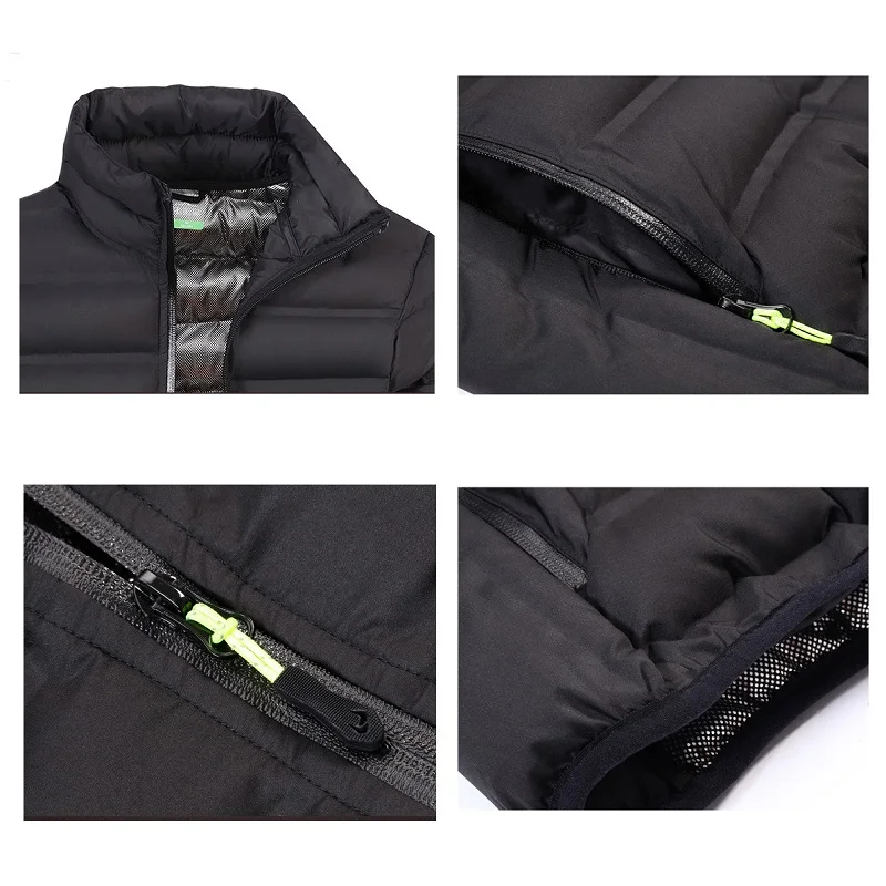 Stand-up Collar Slim Solid Color Lightweight Short Thick Coat Men's Windproof Warm Breathable Casual Jacket Winter Coat