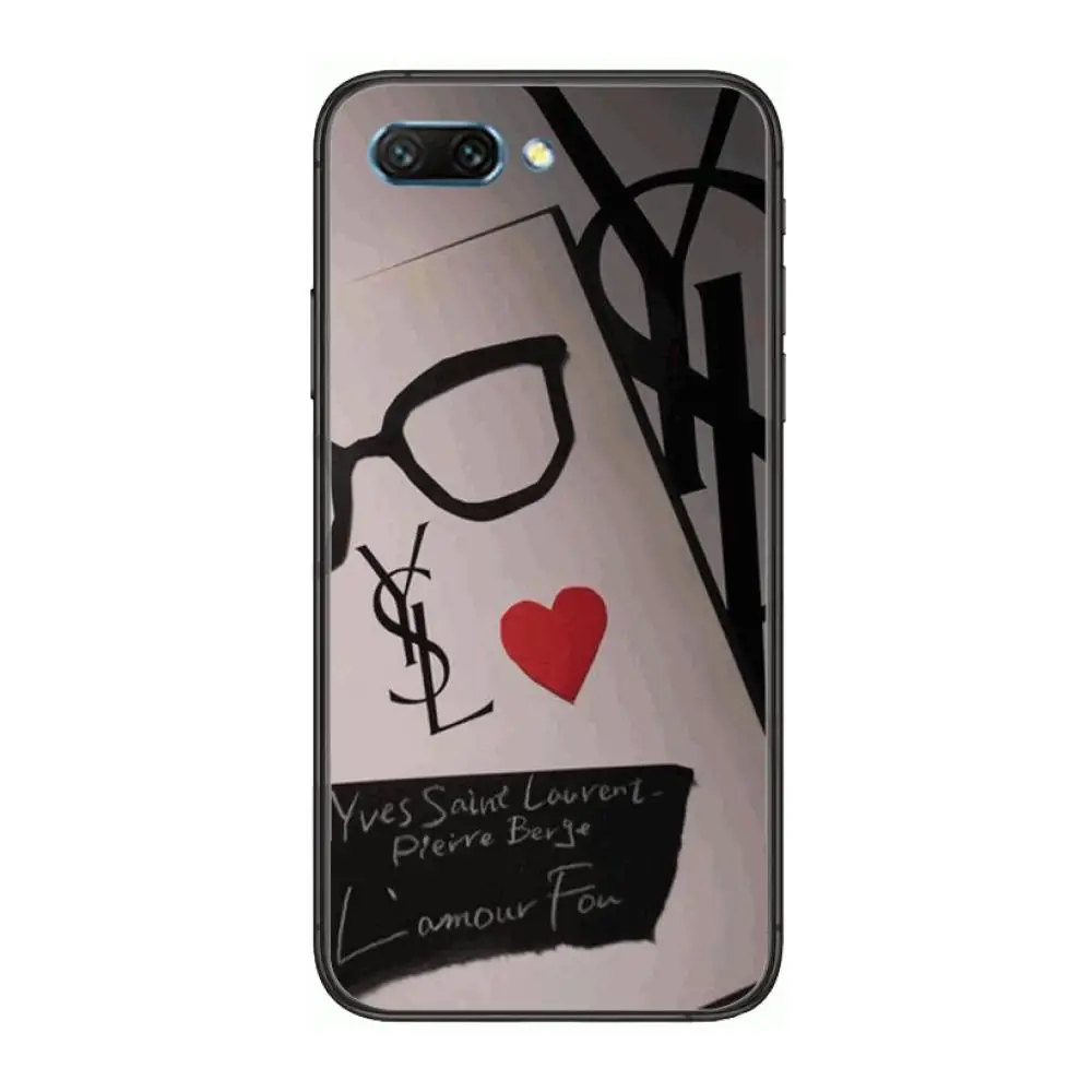 

French brand phone case clear Phone Case For Huawei Honor 10 9 8 7 N Pro Lite A C RU Black Etui Coque Hoesjes comic fashion