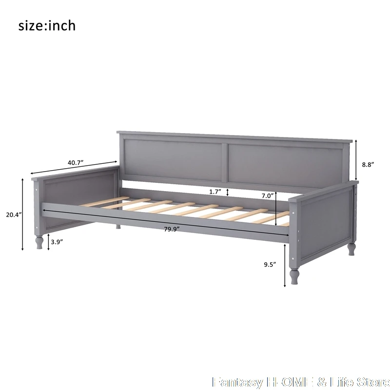 

Wood Bed Daybed Nordic Modern Solid Wood Bed Sliding Trundle Bed Bedroom Furniture For Guest Adults Kids