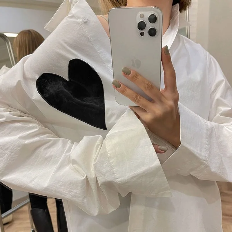 

Shirts Women Couple Striped Fashion Loose Summer Ulzzang Turn Down Collar Unisex Retro Casual New Collection Female Simple Mujer