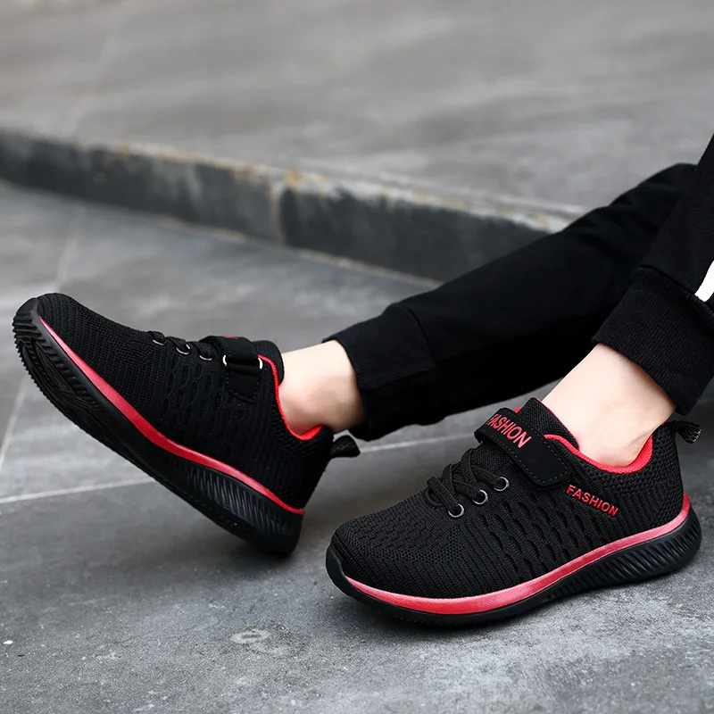 Fashion Black Kids Sneakers Breathable Running Shoes Boy Outdoor Comfort Casual Sports Shoes for Children Girls zapatillas niño