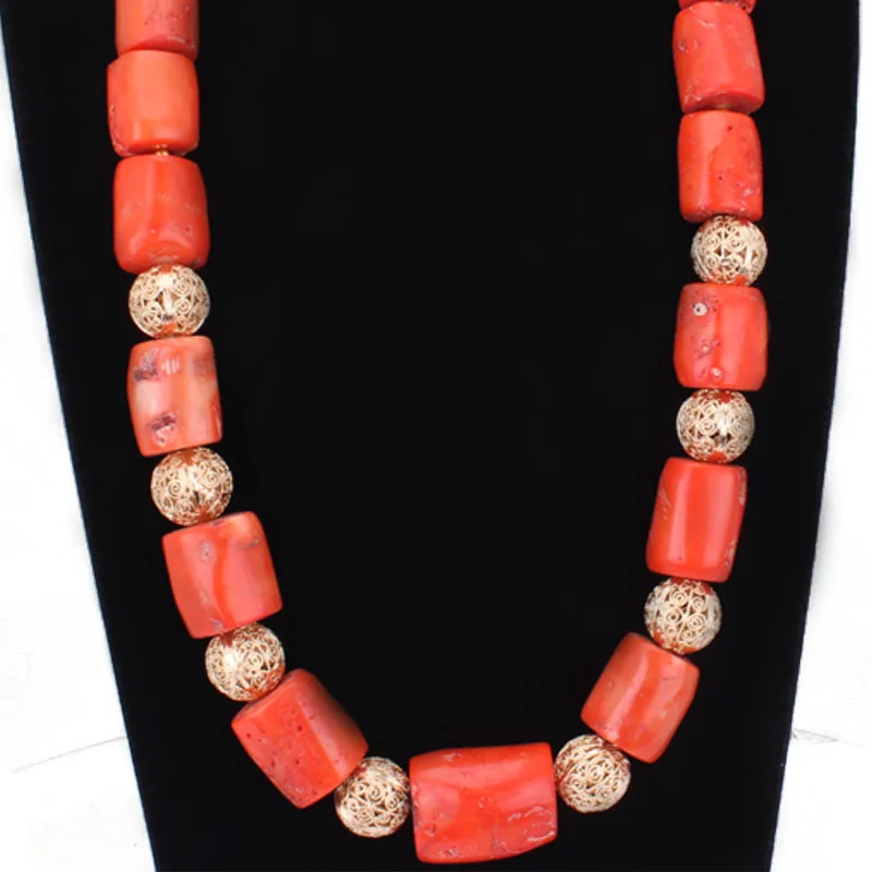 4 ювелирных изделия нигерийский Свадебный комплект украшений 31 дюйм 13-22 мм