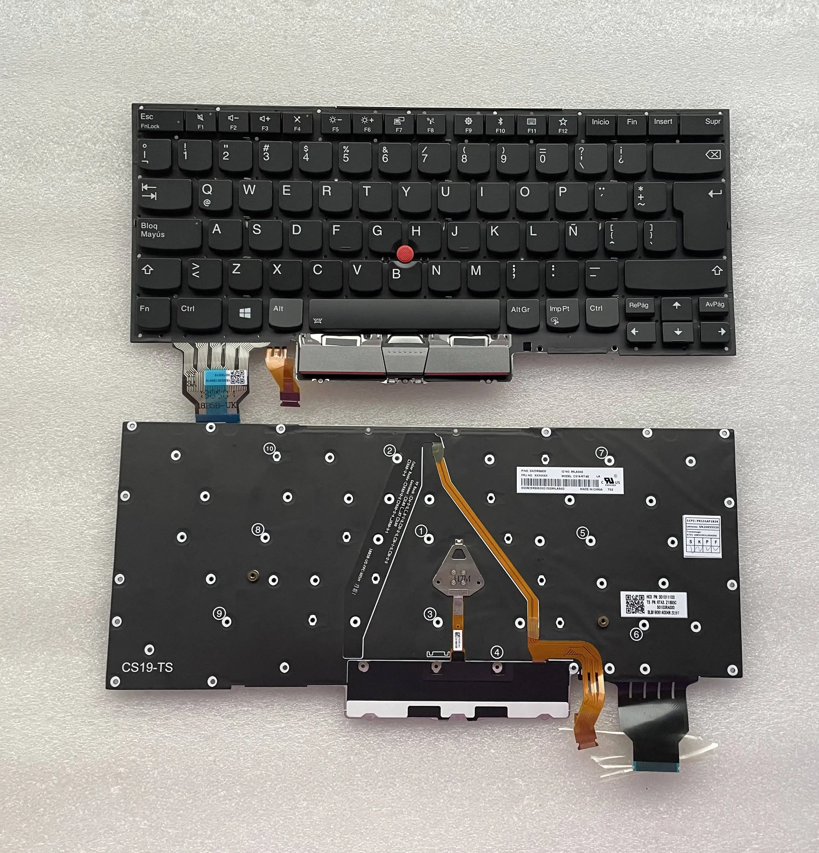 Новинка клавиатура для ноутбука Lenovo Thinkpad X1 Carbon 8-го поколения 2020 года с подсветкой