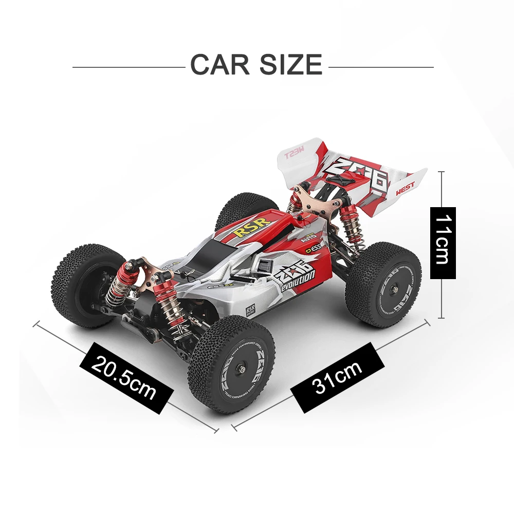 

Wltoys XKS 144001 RC Car 60km/h High Speed 1/14 2.4GHz RC Buggy 4WD Racing Off-Road Drift Car RTR Remote Control Toy