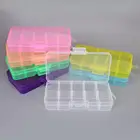 Регулируемая коробка-органайзер сделай сам с 10 отделениями, 7 цветов, прозрачные цветные разделяемые пластиковые коробки для хранения мелких предметов