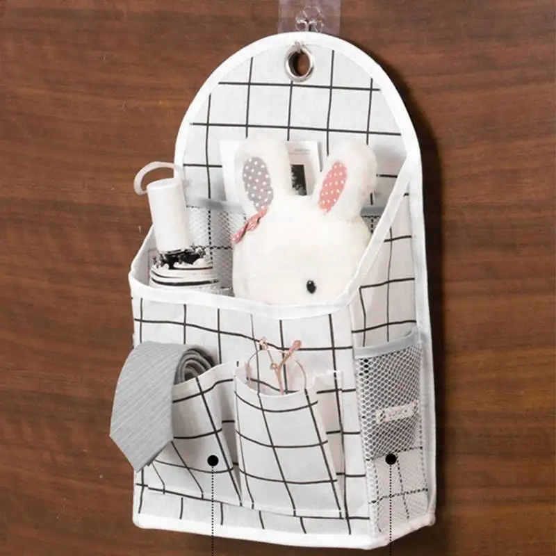 

Exempted Wall-mounted Storage Bag Cotton Liner Capacity Storage Bag Multi-function Storage Bag Fabric Hanging Bag T
