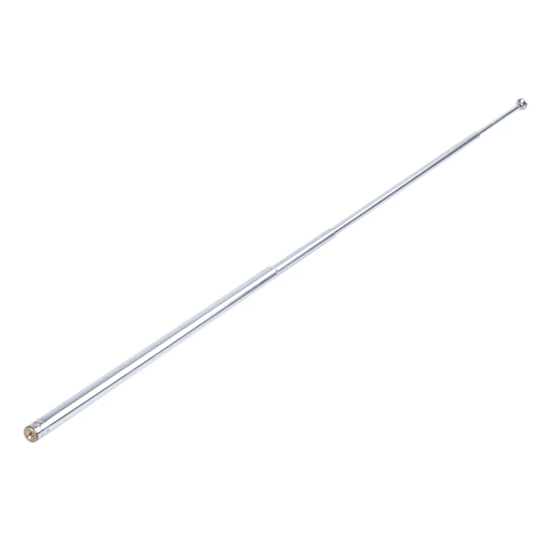

96cm Length 7 Section Telescoping AM FM Radio TV Antenna with 1Pair Earphone Pin Audio Jack Cable Wire Connector Plug