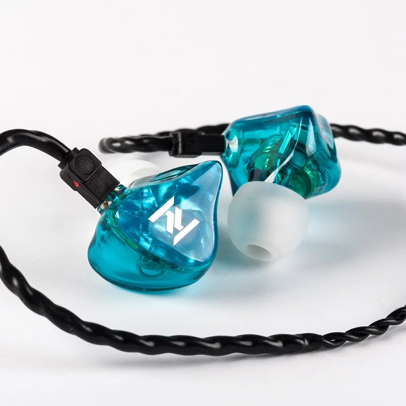 Blue with mic Yinyoo ASH 1BA+ 1DD гибридные наушники в ухо HIFI DJ монитор наушники для C10 C16 AS10 ZS10 PRO ZSN PRO ZST - Цвет: Blue with mic