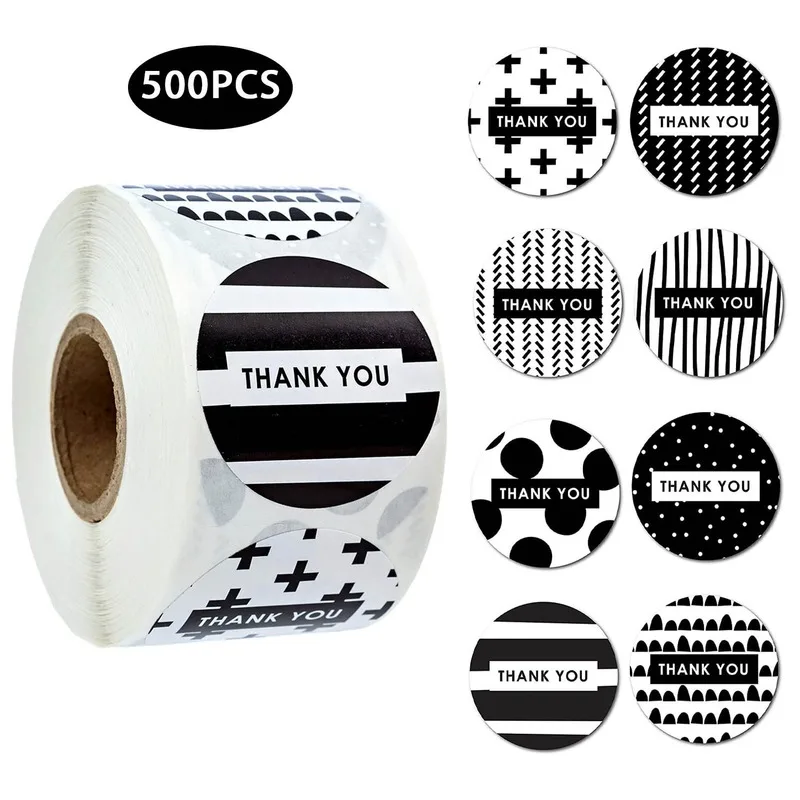 Фото - 1.5inch 8 black style thank you stickers labels stationery sticker for wedding envelope sealing candy bag decoration 500pcs/roll 500pcs roll thank you for celebrating with us stickers for baby shower envelope decoration sealing labels kid stationery supply