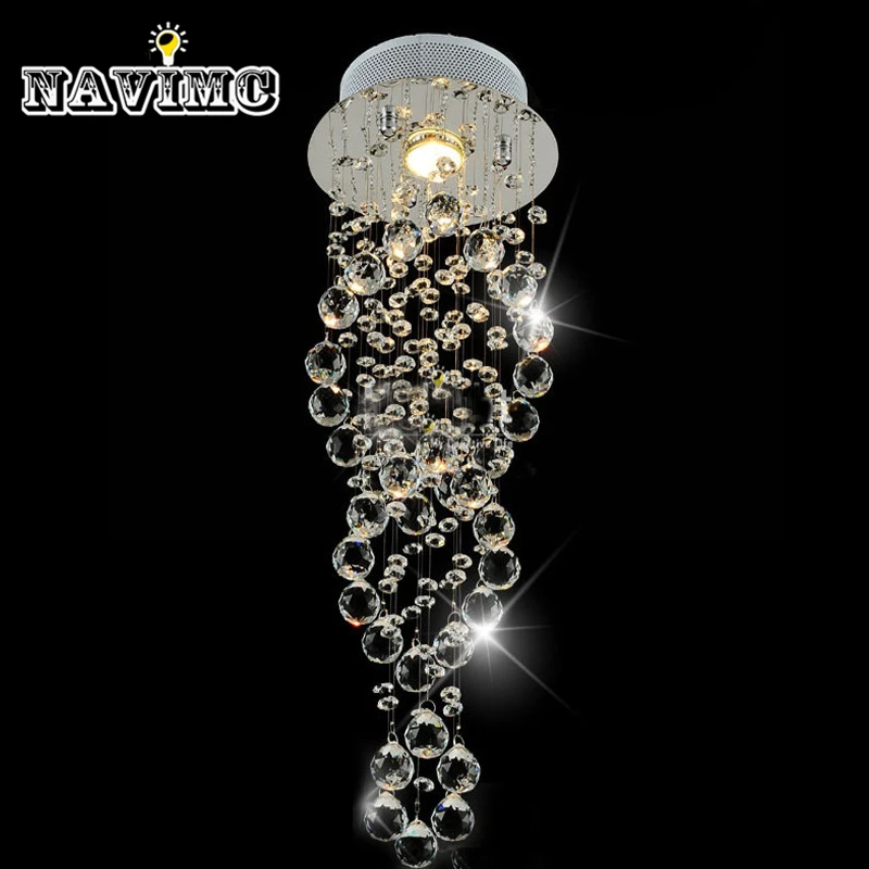 Европейский двойной круглый хрустальный светильник, декоративный светильник для зала