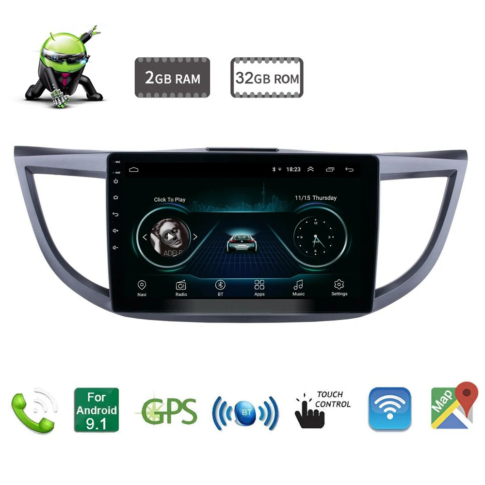 10 1 &quot2Din Android 9 автомобильный Радио мультимедийный видео плеер для Honda CRV 2012 2015