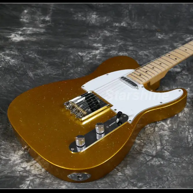 TL Custom Shop электрическая гитара T ER6 золотые верхние струны через
