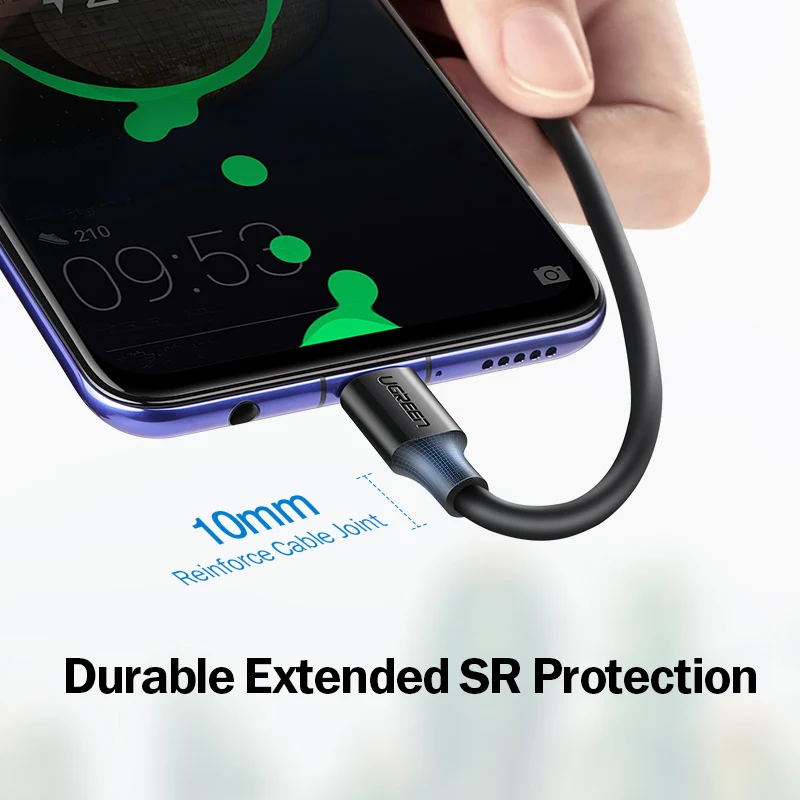 Кабель Ugreen USB Type-C QC 3 0 для Samsung S20 S10 3A кабель быстрой зарядки провод Huawei Xiaomi Redmi