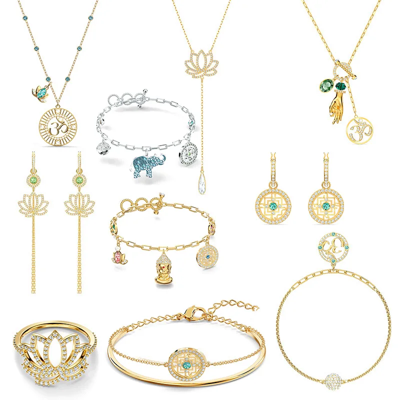 

Fashion women's jewelry Mandala symbol series jewelry set, women's earrings, necklaces and bracelets, fashion accessories