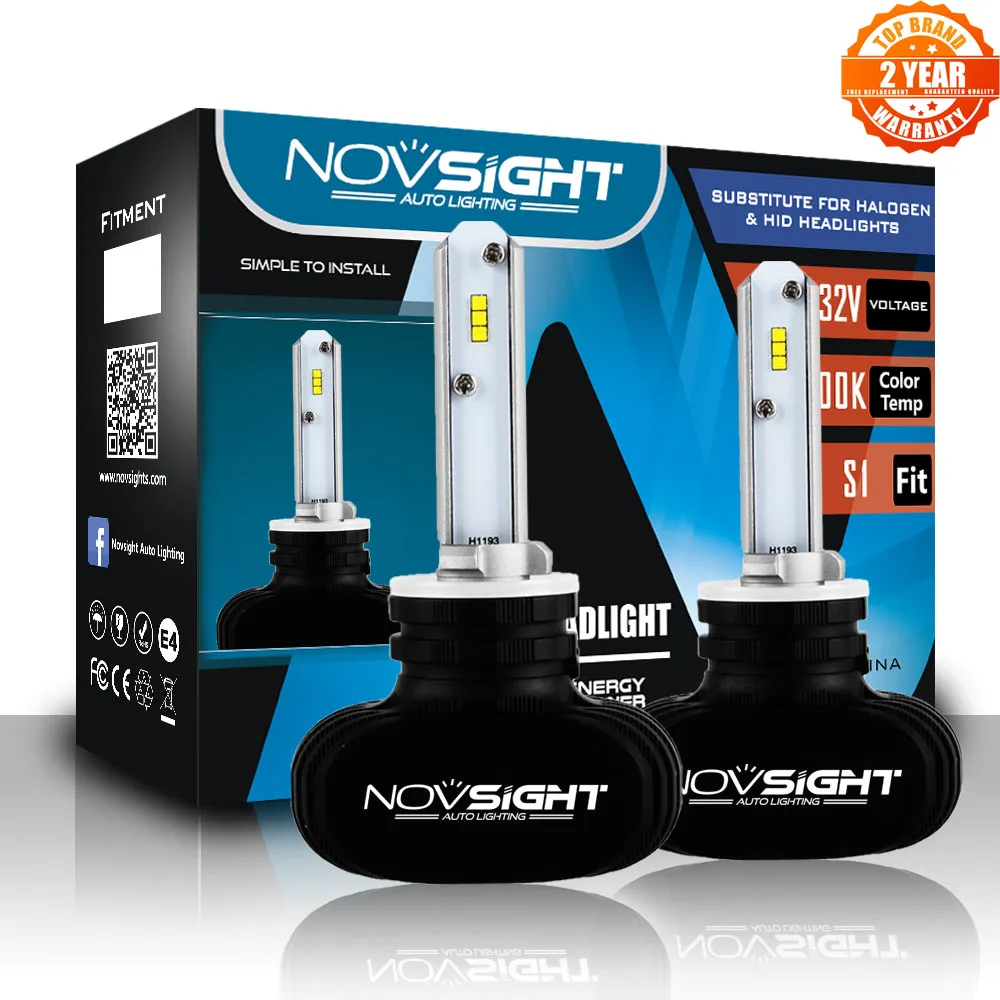 NOVSIGHT 50 Вт 8000лм H1 H4 H7 H11 9005 9006 автомобильные светодиодный лампы для фар холодный