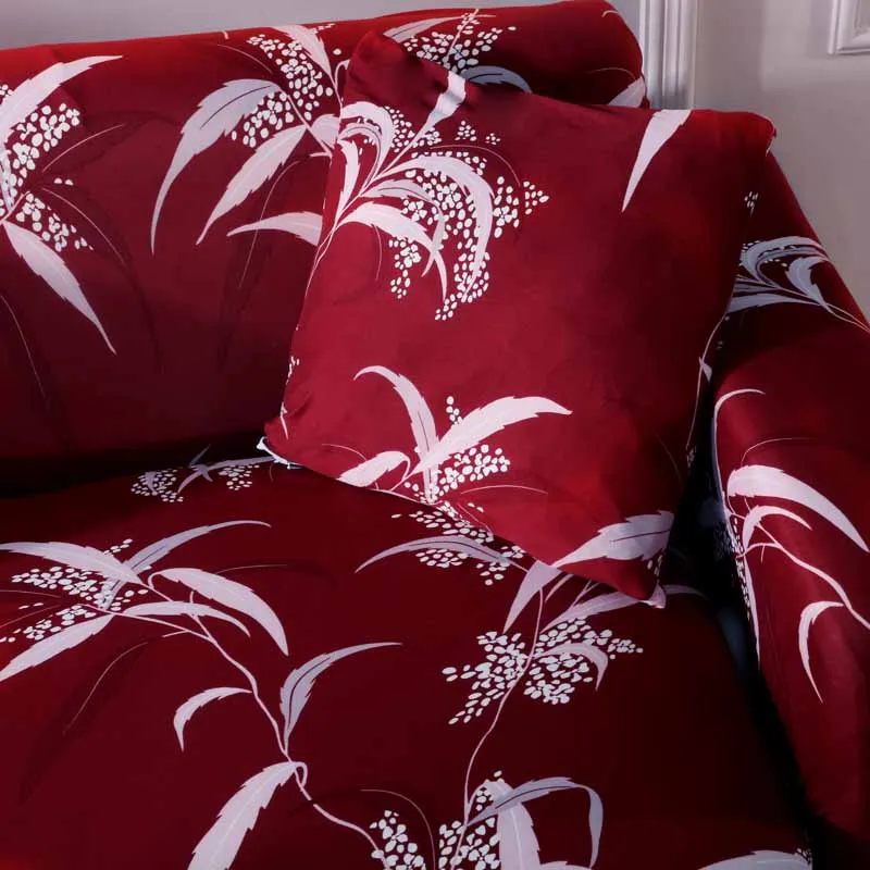 Красные цветы чехлы для диванов гостиной эластичный чехол дивана хлопок