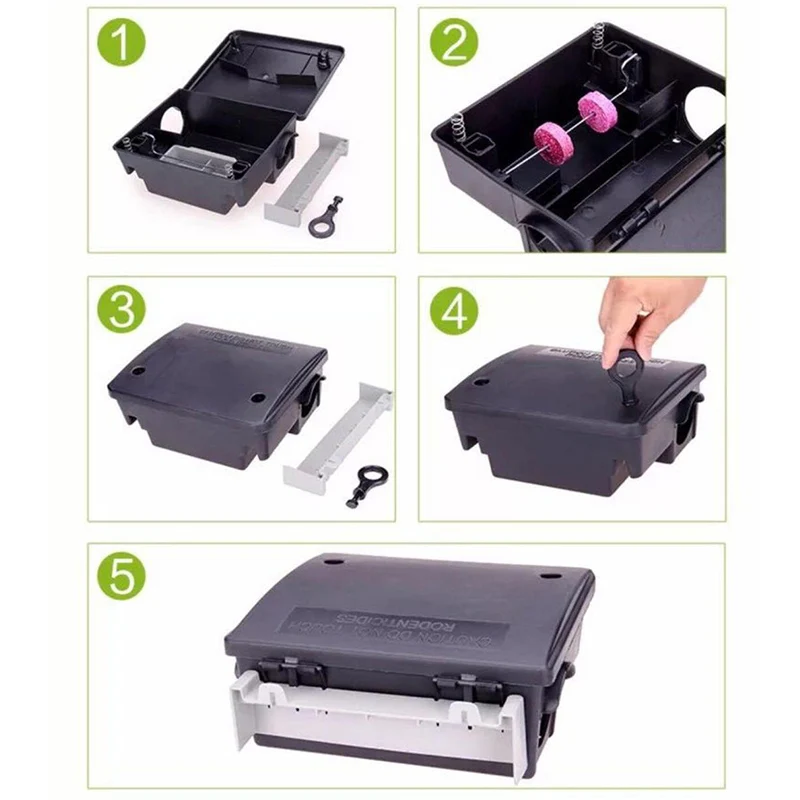 professional home rat mouse rodent bait block trap station box case with key nin668 free global shipping