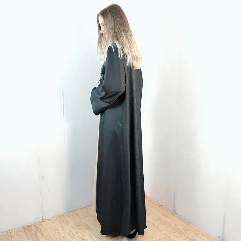 Muslim dress Islamic dress Abaye Dubai Turkey Kaftan Marocain Malaysia Bangladesh open front robe