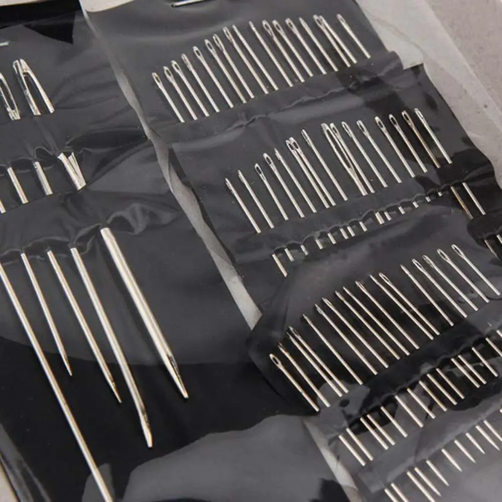 55 шт./компл. швейные иглы из нержавеющей стали набор швейных игл для домашнего