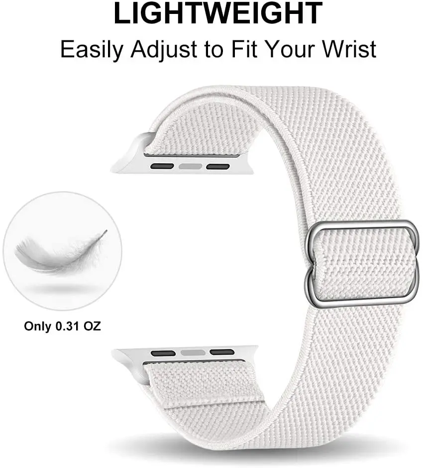Solo Loop Nylon Strap for Apple Watch Band 45mm 41mm 44mm 40mm 42mm 38mm, Elastic Scrunchie Bracelet Correa for iWatch 7SE654