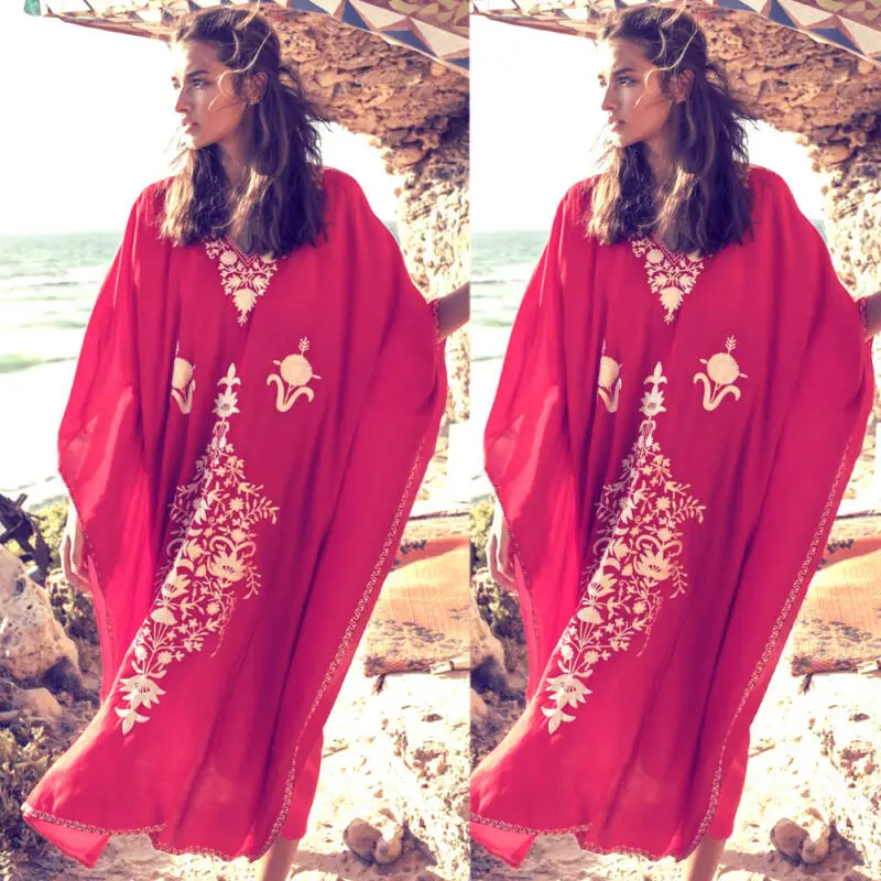 2019 Семейные комплекты в богемном стиле для мамы и дочки с v образным вырезом