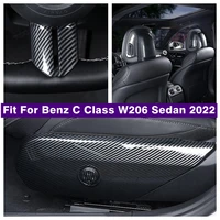 car steering wheel pillow headrest seat adjustment panel decoration cover trim for benz c class w206 sedan 2022 abs carbon fiber
