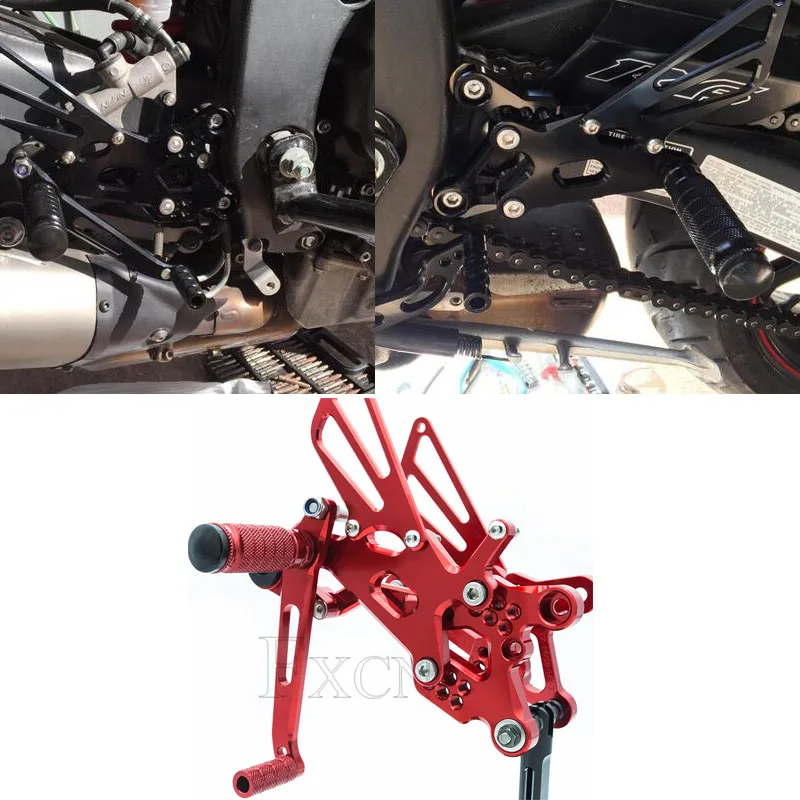 Мотоцикл алюминий Rearset подножек для Yamaha YZF R6 YZF-R6 YZFR6 2006-2016 ЧПУ Регулируемые