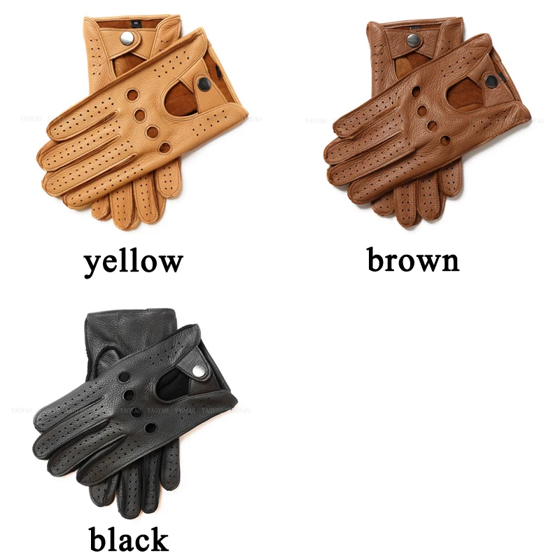 Перчатки из оленьей кожи для мужчин модные 100 процентов натуральная кожа мягкие