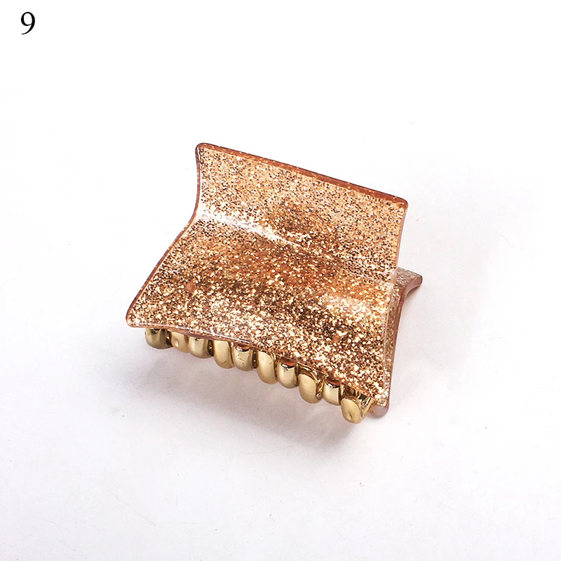 Заколка для волос в стиле ретро женщин однотонные золотистые мощные акриловые