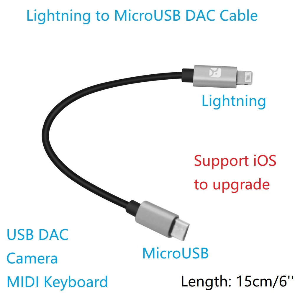 Lightning to Type-C OTG Cable for Shanling M2X UA2 M5s Up4 M0 xd-05 plus NX4 DS Fiio BTR5 iPhone 12 11 XS Max XR 8P Hiby FC3 | Мобильные