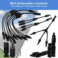 2 to 1 hot selling pv y branch connector with 4mm2 solar cable for solar pv system solar panel cable wire connect