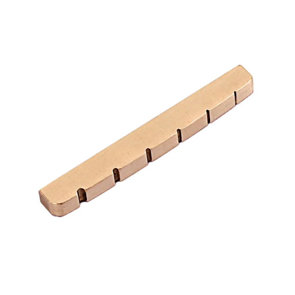 43mm professionelle geschlitzte messing metall string mutter für 6 string tl st elektrische bass gitarre teil gitarre teile zubehör free g