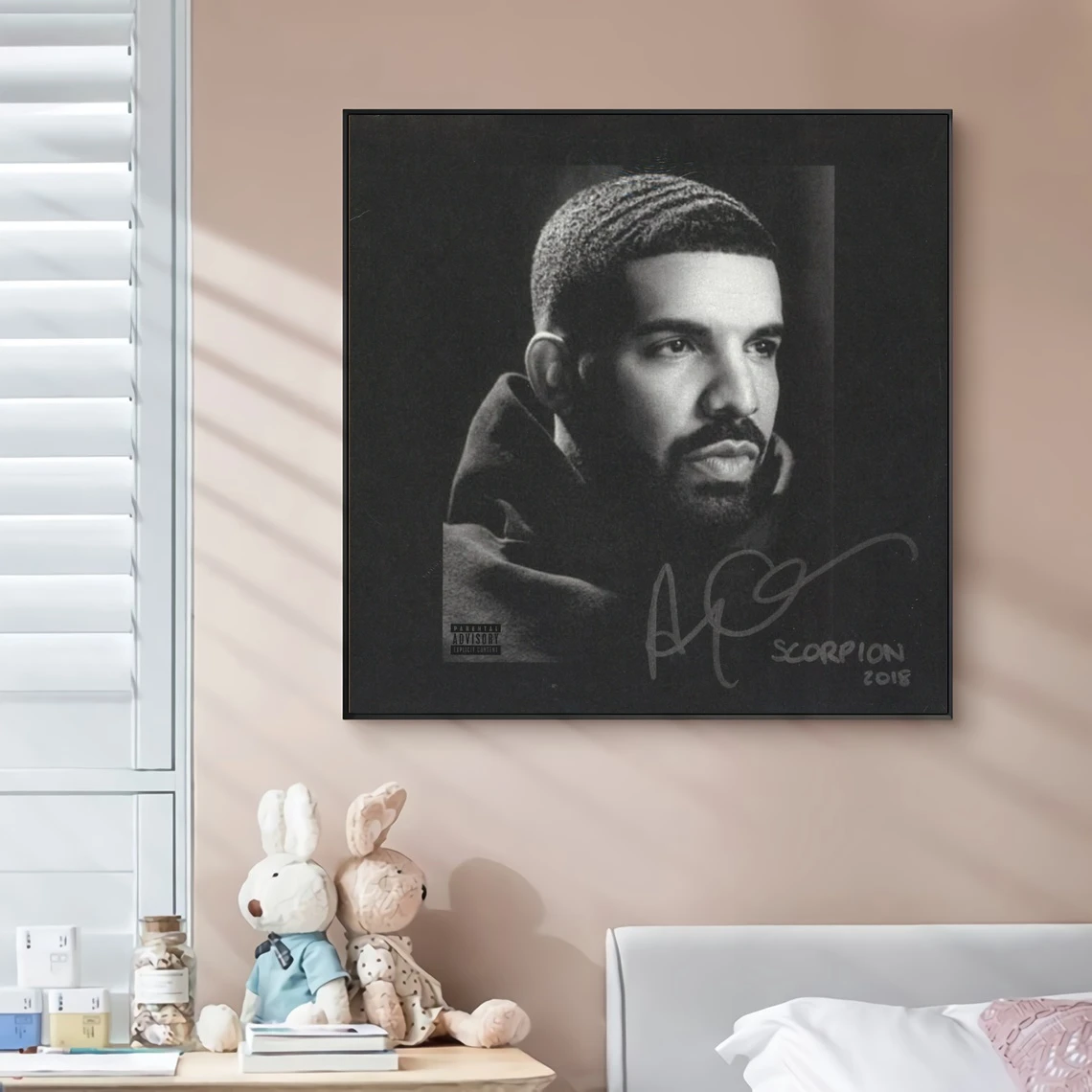 

Альбом с изображением скорпиона Дрейка, Холщовый постер в стиле хип-хоп, декор для стен в стиле поп-музыки, знаменитостей