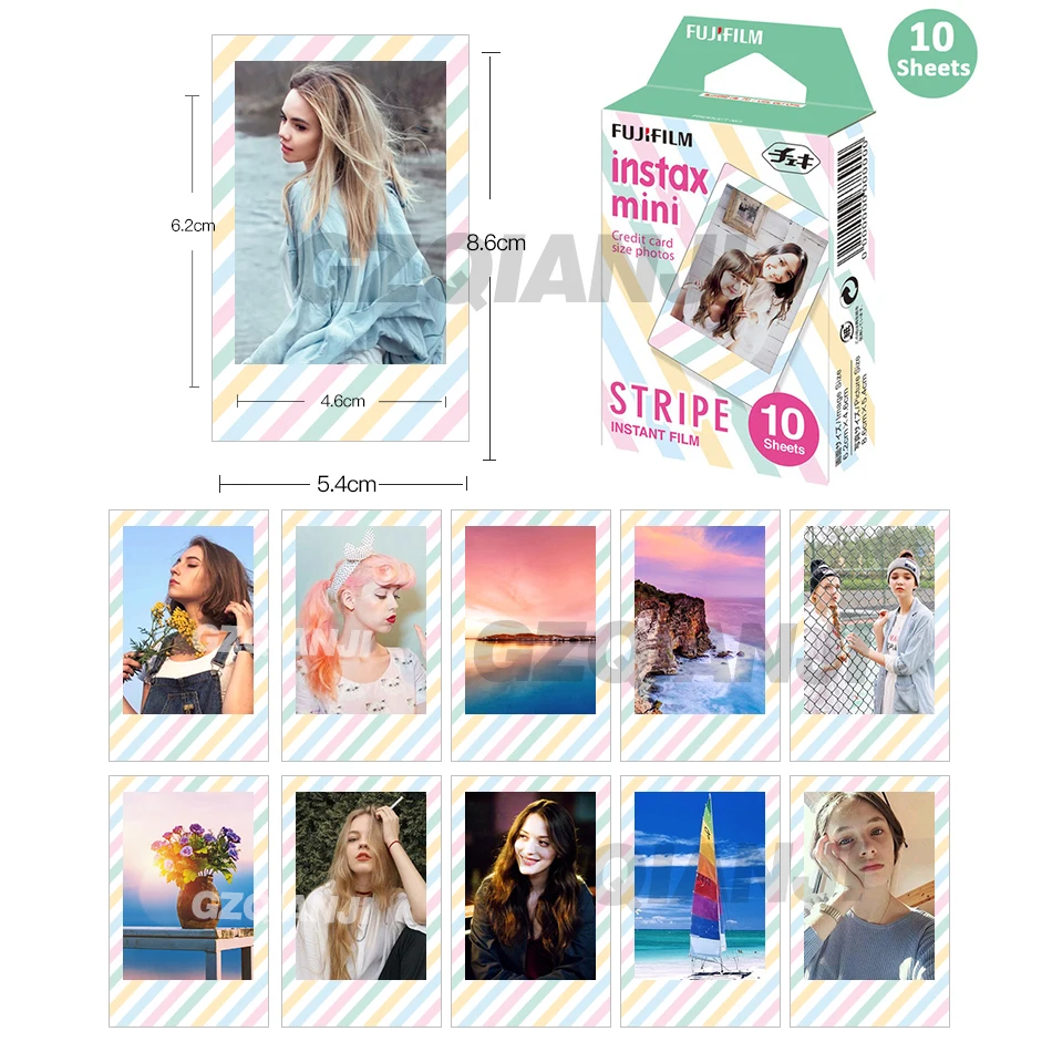 Фотобумага Fuji Fujifilm instax mini 9 8 10 листов фотобумага с цветными краями для мгновенной