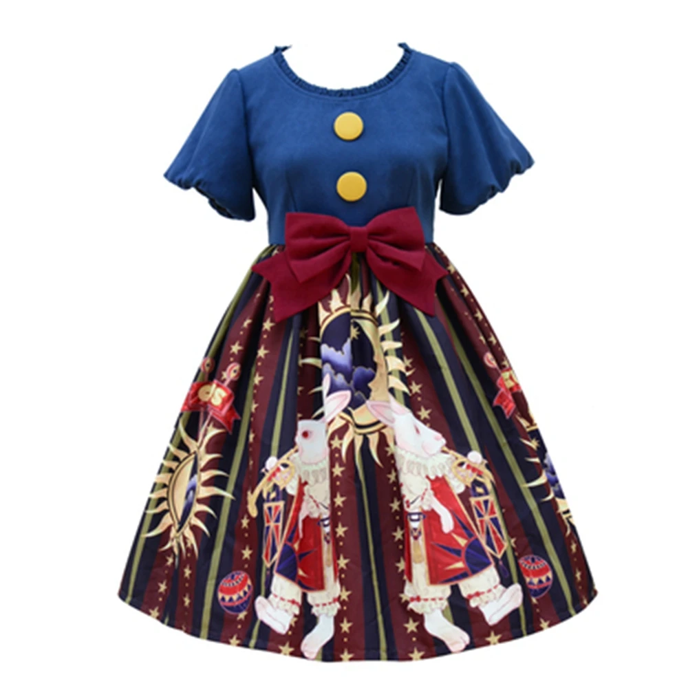 

Цирковое Косплей милое платье лолиты с принтом JSK Хэллоуин платья OP