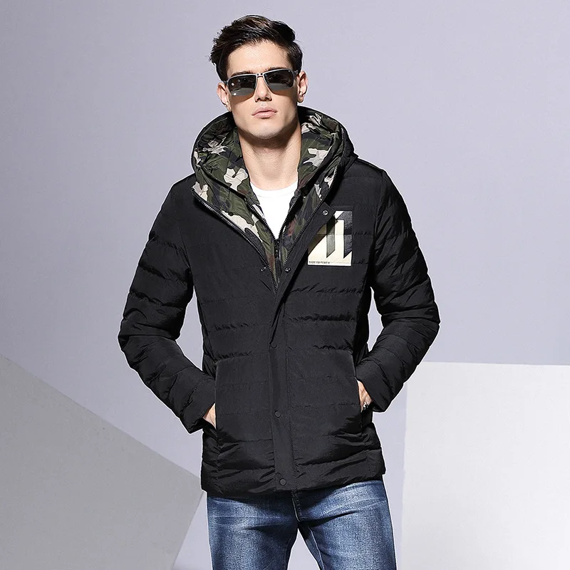 Men's Keep Warm Cotton Short Fund Men's Loose Coat Youth Even Hat Cotton-padded Clothes