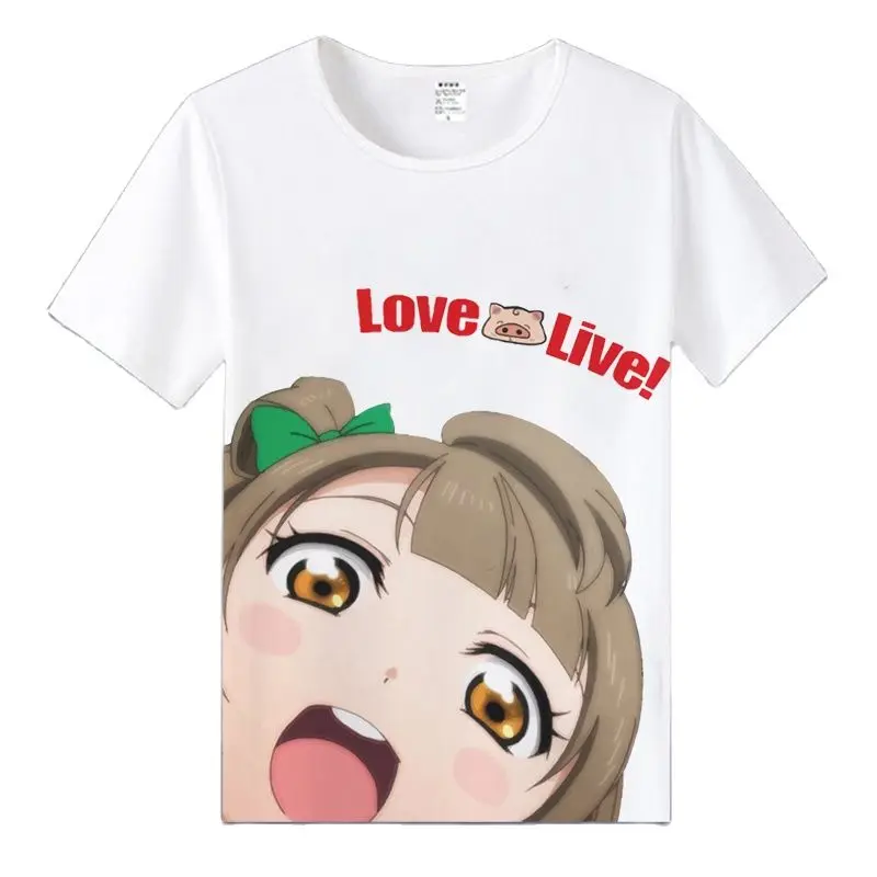 Унисекс аниме Cos LoveLive! Повседневная хлопковая Футболка с принтом Кодори минами