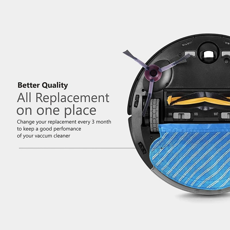 

Replacement Parts Compatible for Ecovacs Deebot OZMO 920, 950 Vacuum Cleaner, Mop Cloth Side Brushes Hepa Filters
