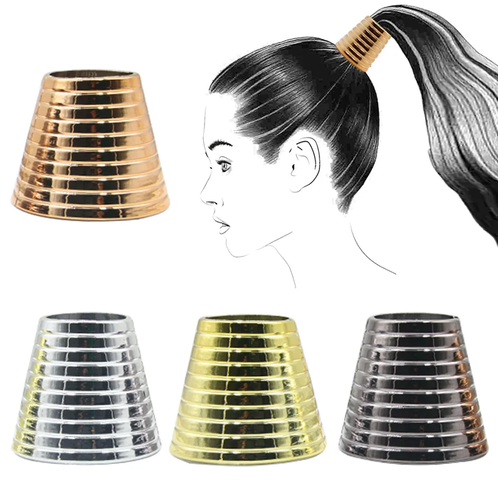 FLDZ New Plastic Ponytail Hair Clips Hairbands For Women Gothic Punk Buckle Rings Headwear Jewelry Accessories | Украшения и